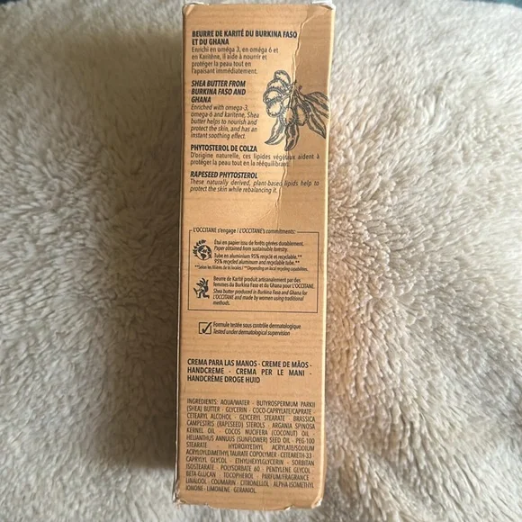 NWT! NEW IN BOX L'occitane Shea Butter Hand Cream for Dry Skin